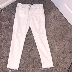 Kancan white skinny ripped jeans